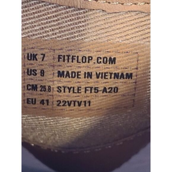 FitFlop Eloise Slides Sandals Women Stone Beige Leather Cork Wrap Wedge 9US EUC - Picture 10 of 16